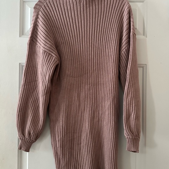 ANRABESS Women Oversized Mauve Turtleneck Sweater Dress. Size medium. - Picture 7 of 11